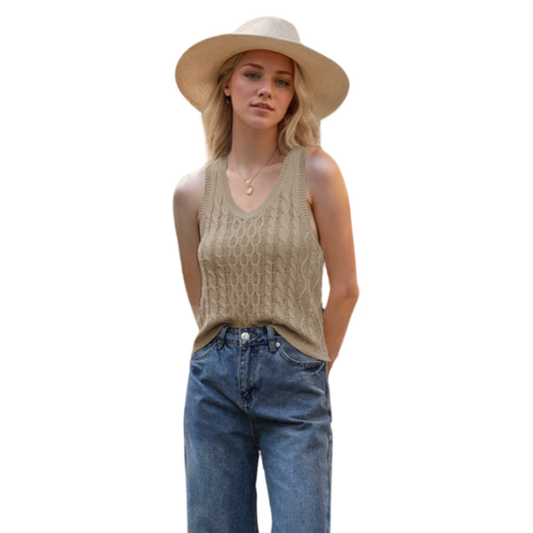 Simple and versatile knitted casual vest